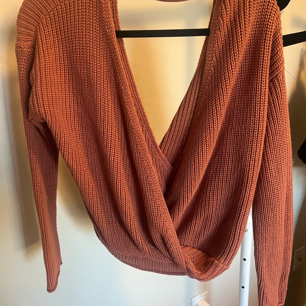 Jessica Simpson Terracotta V-Neck Sweater